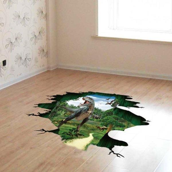Adesivo Murales Per Auto Famiglia Di T-Rex - 4 Pezzi - Dinosauri - Spedizione Gratuita